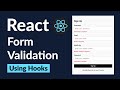 #4 Form Validation using React | React Forms Handling & Validation | React Sign up Form
