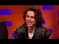 timothée chalamet can t believe cher saw him on snl wonka the graham norton show