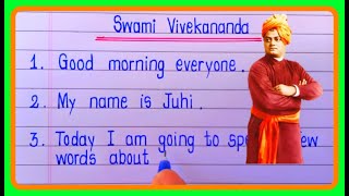 10 Lines Speech On Swami Vivekananda In English Writing - Learn