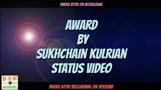 Award by Jassi Dhaliwal Lyrics by Sukhchain Kulrian Status Video