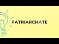 what is the meaning of the word patriarchate