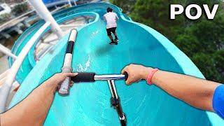 SECURITY PARKOUR vs THIEF In ABANDONED WATER PARK ( Epic Action POV Chase )