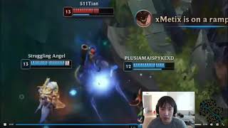 Doublelift Reacts To FPX Tian Running It Down In Solo Q