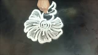 Simple, Easy and Quick free hand Rangoli design