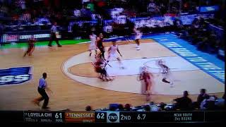 Loyola Chicago game winning shot against Tennessee by Clayton Custer