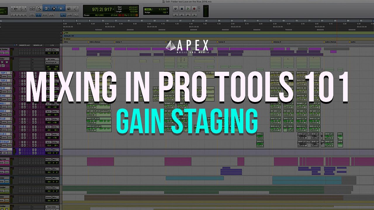 Mixing In Pro Tools 101 Gain Staging And Setting Up The Session Youtube