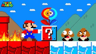 Mario Bros. But When Everything Mario Touches Turns To LAVA and BURNS!...