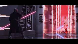 DARTH MAUL - FULL LIGHT-SABER FIGHT in HD - Star Wars : The Phantom Menace