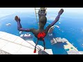 GTA 5 Water Ragdolls | SPIDERMAN x MILES MORALES Jumps/Fails ep.06 (Euphoria Physics)