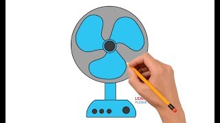 How To Draw a Table Fan Easy Step By Step For Kids