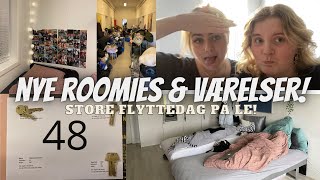 NYE ROOMIES \u0026 VÆRELSER!!! Store flyttedag på efterskolen!