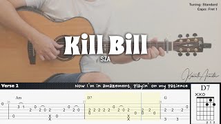Kill Bill - SZA | Fingerstyle Guitar | TAB + Chords + Lyrics