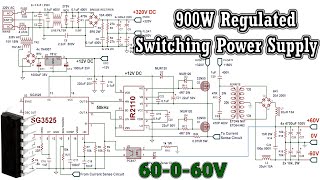 SG3525 Regulated Switch Mode Power Supply (SMPS) with dual Output Voltage for High Power Amplifier