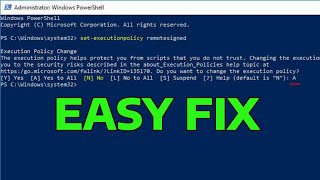 How To Fix Running Scripts is Disabled on This System in Powershell