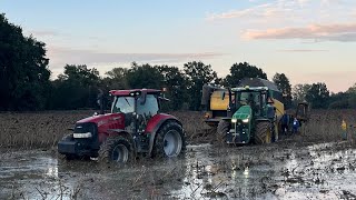 New Holland CX8080 IN THE MUD, Case IH Puma 200, John Deere 8R 340