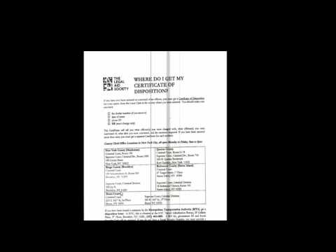 How to request a certificate of disposition How to request a certificate of disposition