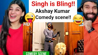 SINGH IS BLIING - AKSHAY KUMAR and the Lion Funny Scene REACTION!! | Amy Jackson