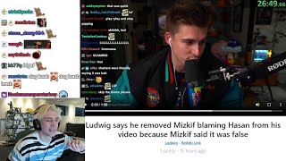 xQc Reacts to Ludwig saying he Edited the Video because Mizkif said his  \