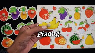 Bermain Puzzle | Sambil belajar mengenal nama nama buah