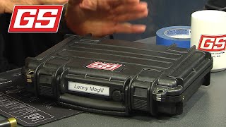 Lenny Magill checks out a great pistol case… perfect for customs!