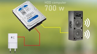 DIY Powerful Ultra Bass Amplifier HDD Computer , No IC , Simple Circuit