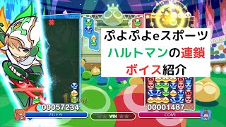 ハルトマンの連鎖ボイス(技名)を紹介【ぷよぷよeスポーツ】