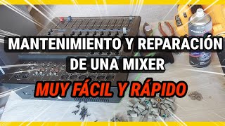 Como Desarmar y Darle MANTENIMIENTO a Una CONSOLA de sonido(mixer) Fácil y Rapido 2024😱🎛✅️