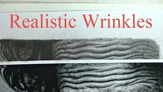 HOW TO Draw Realistic Wrinkles - Drawing Photorealistic Portrait Tutorial  | Rixcandoit
