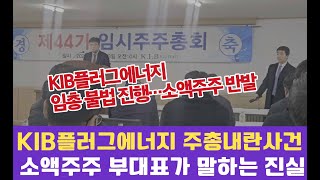 KIB플러그에너지 주총내란사건