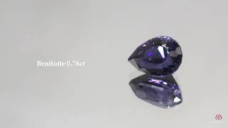 希少石 0.76ct ベニトアイト ペアシェイプ　ジュエリー工房ベーネベーネ