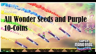 Missile Meg Mayhem All 10 Coins and Wonder Seeds - Super Mario Bros Wonder