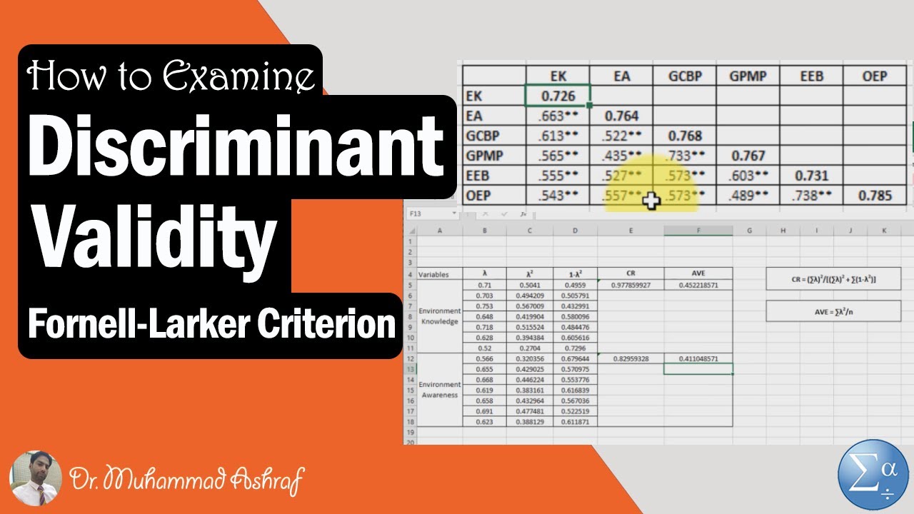 21. How To Test Discriminant Validity Using SPSS & Excel | Fornel ...