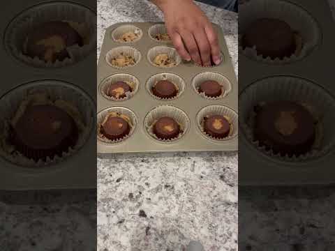 Recipe for stuffed brookies with peanut butter cups from Tasty