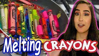 MELTING EVERY CRAYON INTO ONE COLOR