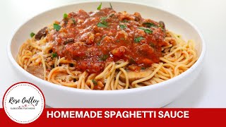 Spaghetti with Homemade Sauce | Spaghetti Sauce Recipe