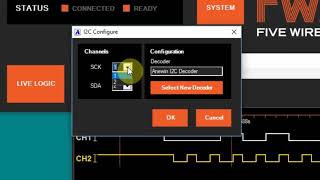 I2C Decoder - Analyzing I2C Signal in Live Logic with Five Wire