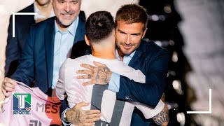 David Beckham REACTS to Lionel Messi's SIGNING with Inter Miami in the MLS