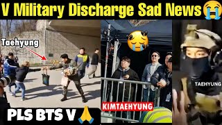 BTS V Military Discharge Cancelled ❌ Sad News For BTS Army 😔 BTS V in Danger 😧 V Military Discharge