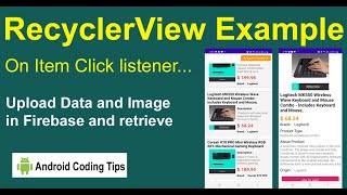 How to insert and retrieve data with image in RecyclerView |  RecyclerView On Item Click listener