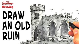 How to Draw Stonework on Old Ruined Buildings - Spoken Tutorial