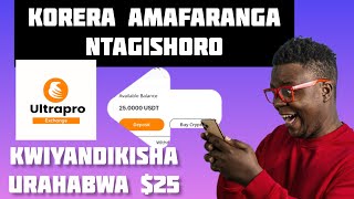 KORERA AMAFARANGA NTAGISHORO 💰UKIYANDIKISHA URAHABWA $25 // APP WAKORERAHO AMAFARANGA ONLINE