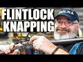 KNAPPING THE FLINT + SLO-MO OF THE NEW KIBLER ROUND FACE ENGLISH FLINT LOCK