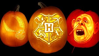 Harry Potter Halloween Pumpkin Carving Ideas [Free Pumpkin Carving stencils]