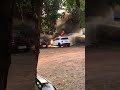 car fire on adoor .