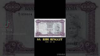 你知道我们马来西亚曾经发行过1000令吉 这一张1000令吉在当时算是一笔巨款 如今你知道一张价值多少吗 答案是 1万令吉以上 可以顶你7个月基本工资 如果你有可以联系我