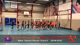 Volleybal Beker Dames A Ronde 1: Betech Olhaco D3 - BBQ Time Tjoba D2 [26-09-2024]