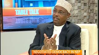 Ayub Abdikadir speaking to Senator Wajir County AbdiRahman Ali Hassan