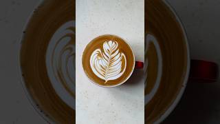 今日咖啡拉花練習-葉子/Practice Latte Art Rosetta