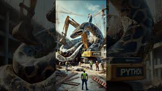 Found a python wrapped tightly around my excavator | Elep This #126 #youtubeshorts #shorts #animals