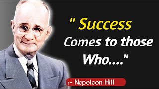 Napoleon Hill Quotes On Success, Life, Personal Development ( Think And Grow Rich )
